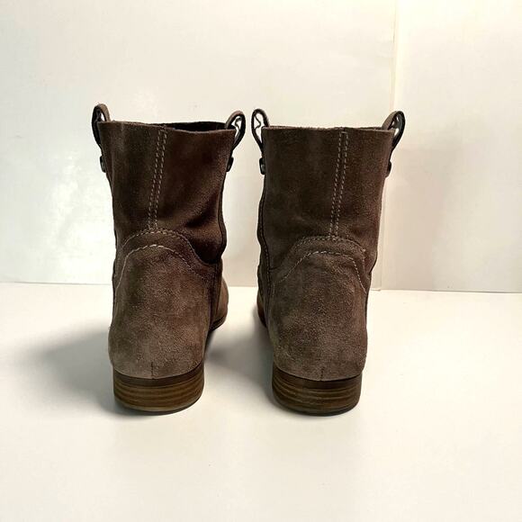 Frye & Co Boot Size 8.5 Sarah Shortie Suede Leather Tan - Picture 5 of 9